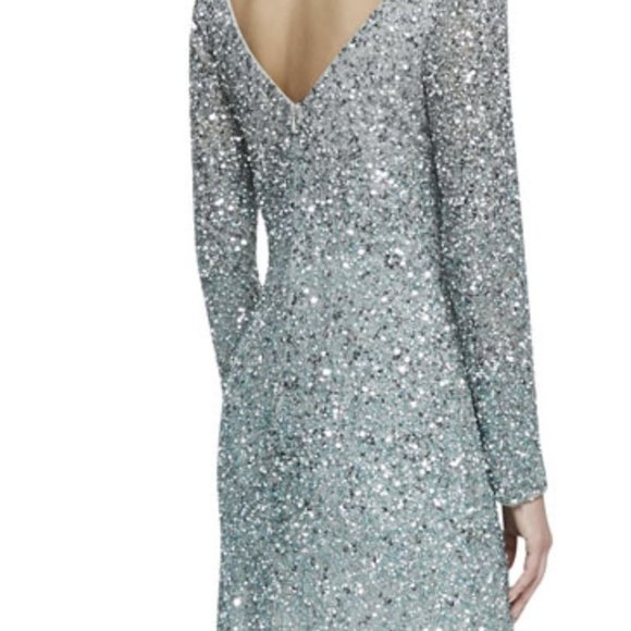 Aidan Mattox Icy silver blue sequin sheath slip dress from Bloomingdale's NWT - Picture 15 of 15